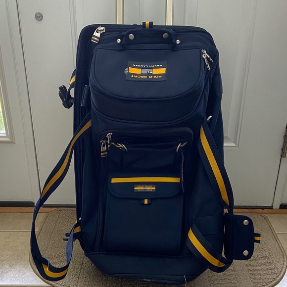 Polo Sport Ralph Lauren Men's Navy and Yellow Travel Bag - Picture 1 of 12